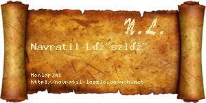 Navratil László névjegykártya