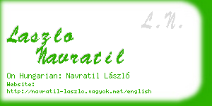 laszlo navratil business card